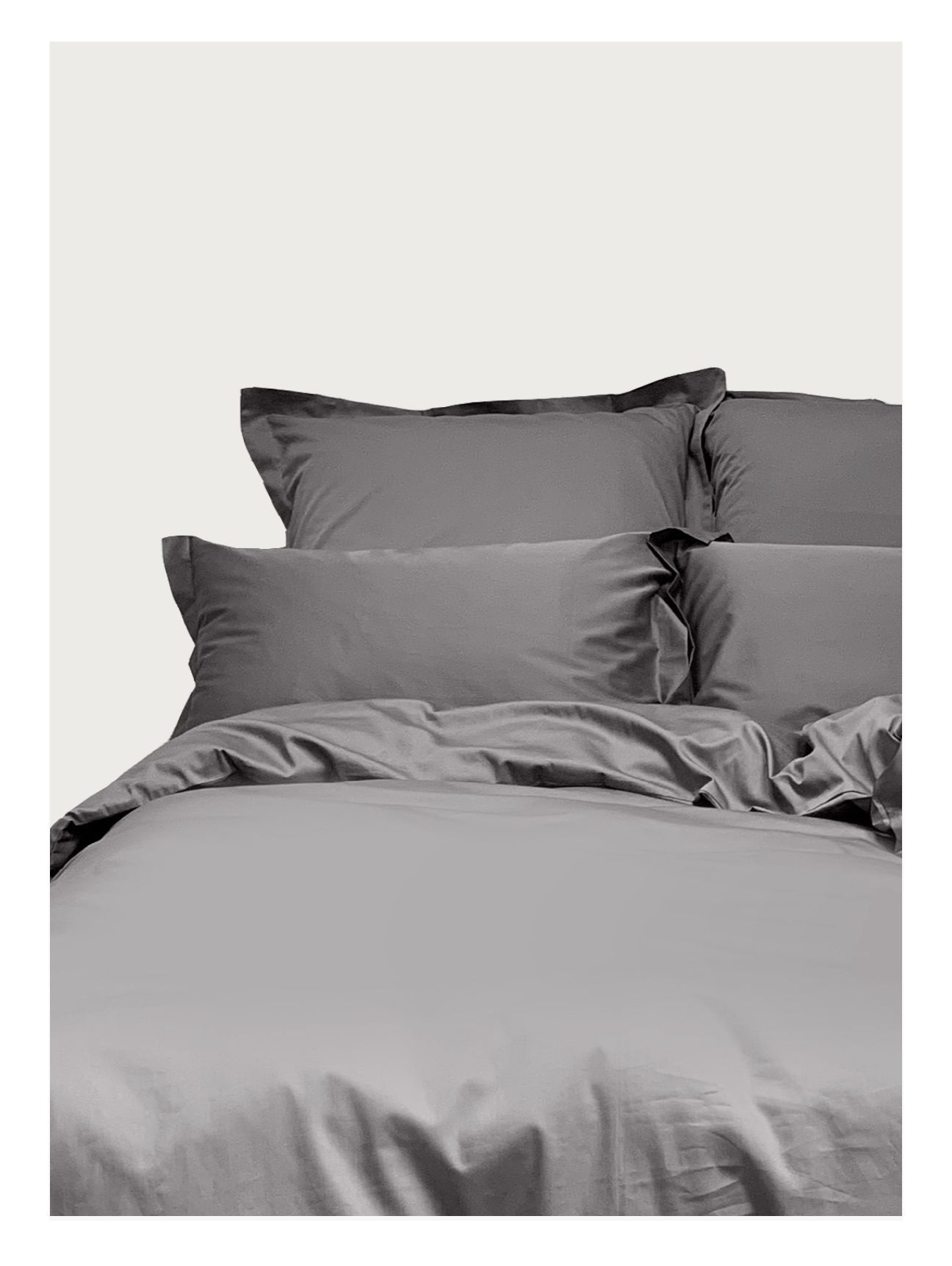 Комплект постельного белья Евро комплект Minimalism Satin Medium grey