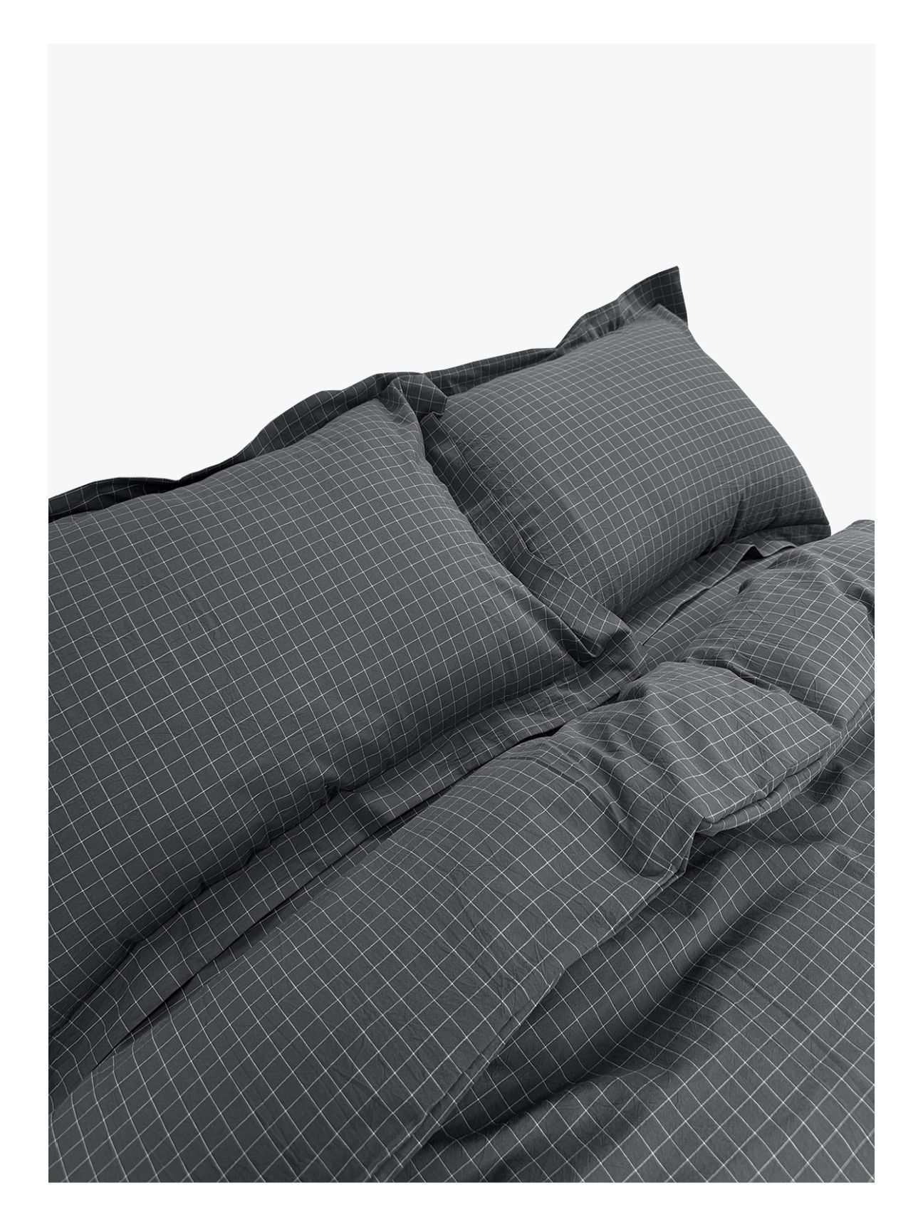 Комплект постельного белья Семейный комплект Loft Dark Grey Cell