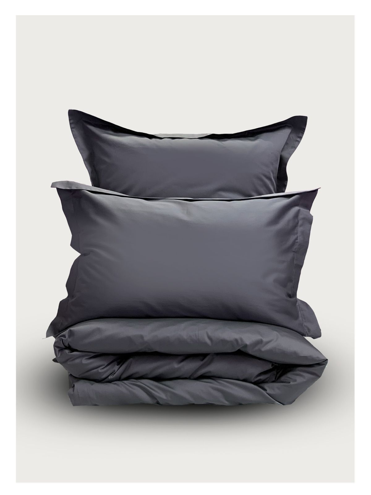 Комплект постельного белья Евро комплект Minimalism Satin Dark grey