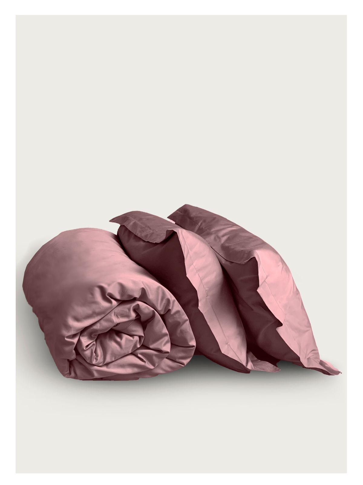 Комплект постельного белья Евро комплект Minimalism Satin Dark Rose