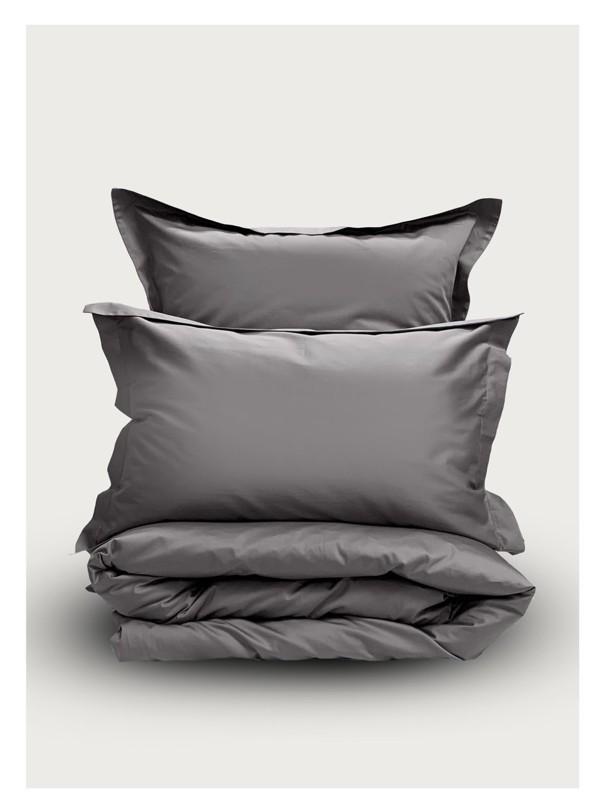 Комплект постельного белья Евро комплект Minimalism Satin Medium grey