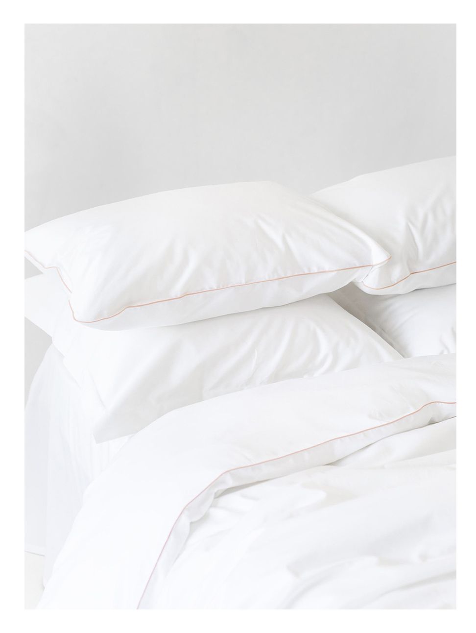 Комплект постельного белья Евро комплект Rim White&Apricot