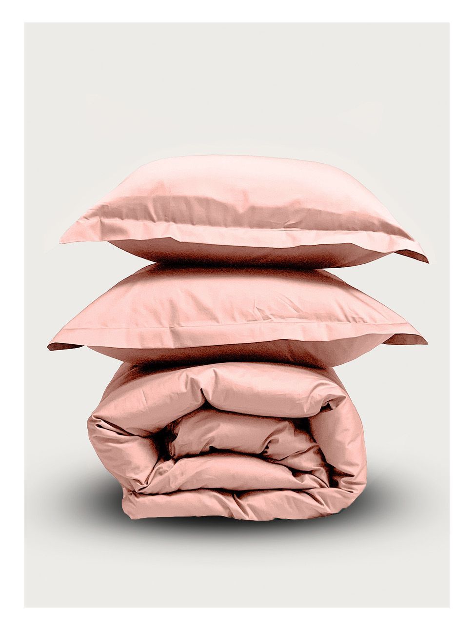 Комплект постельного белья Семейный комплект Minimalism Satin Light-Pink