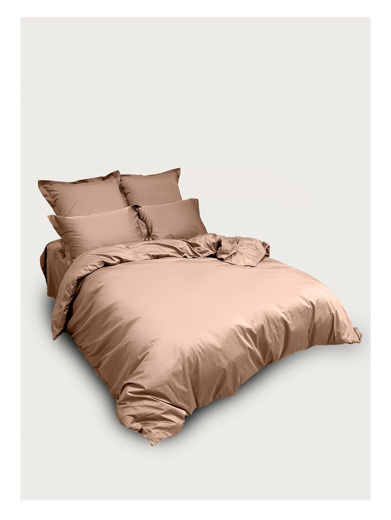 Комплект постельного белья Семейный комплект Minimalism Satin Caramel