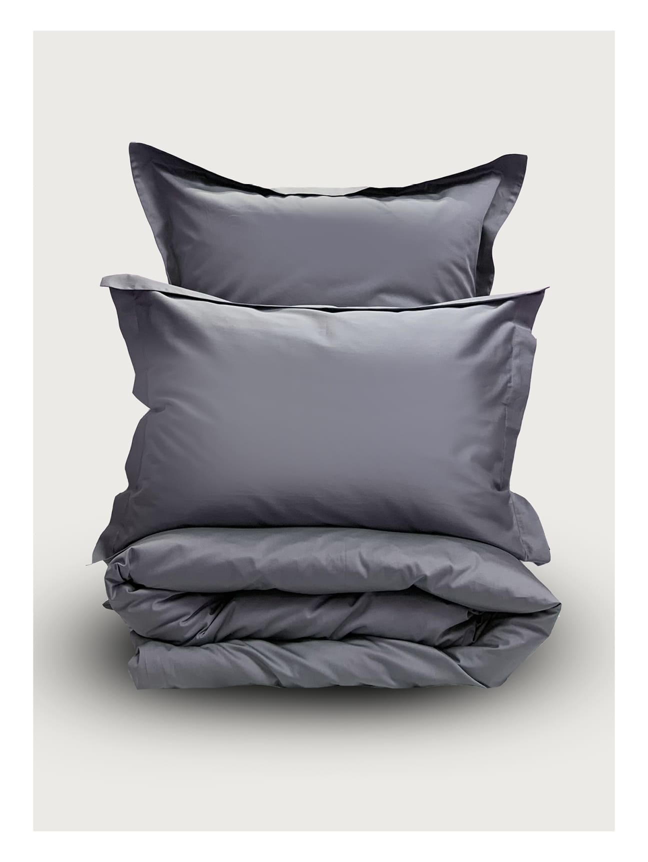 Комплект постельного белья Евро комплект Minimalism Satin Dark grey