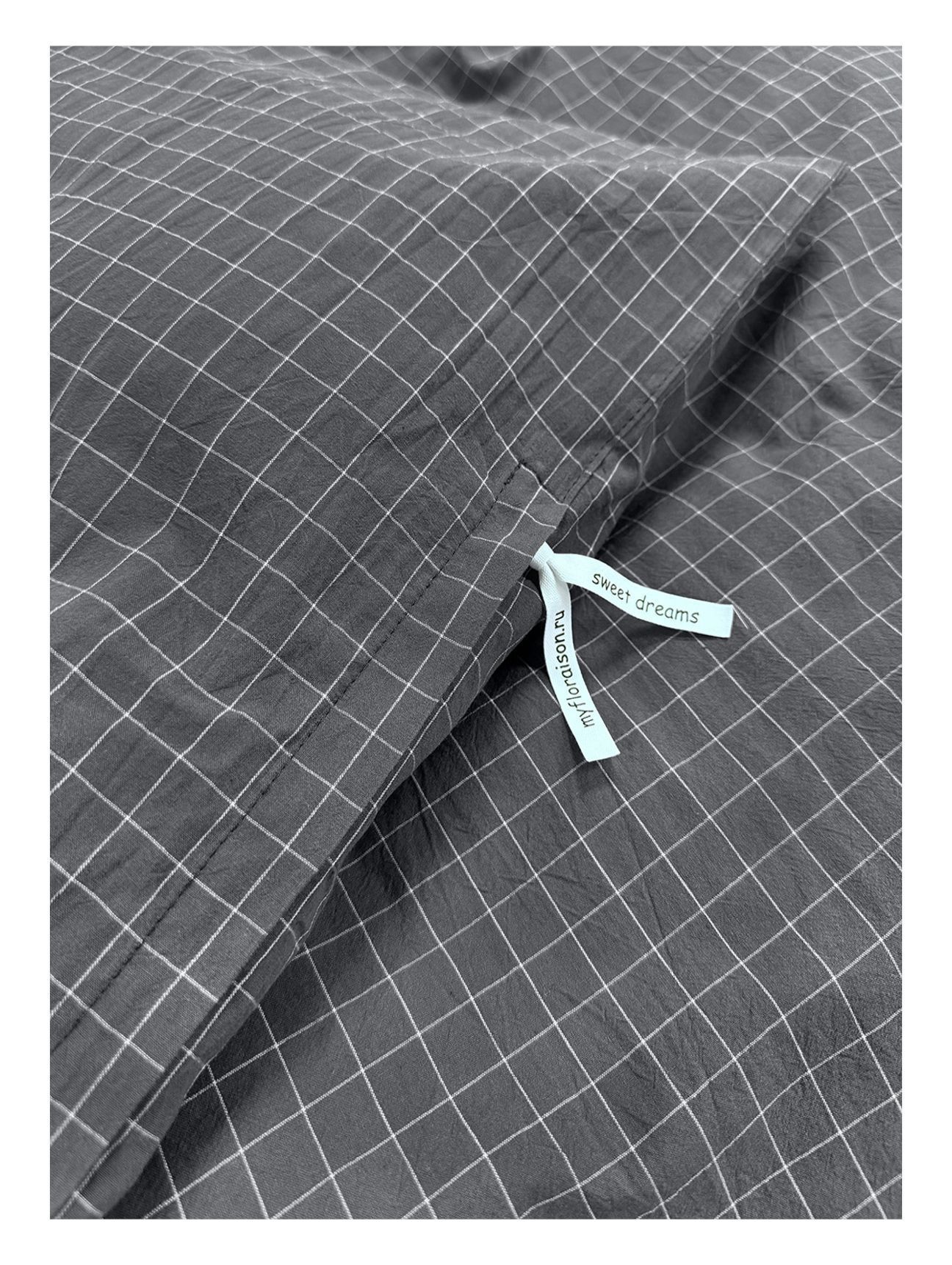 Комплект постельного белья Евро комплект Loft Dark Grey Cell