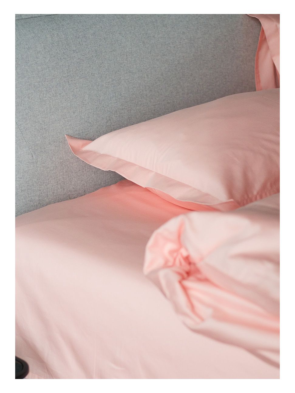 Комплект постельного белья Семейный комплект Minimalism Satin Light-Pink