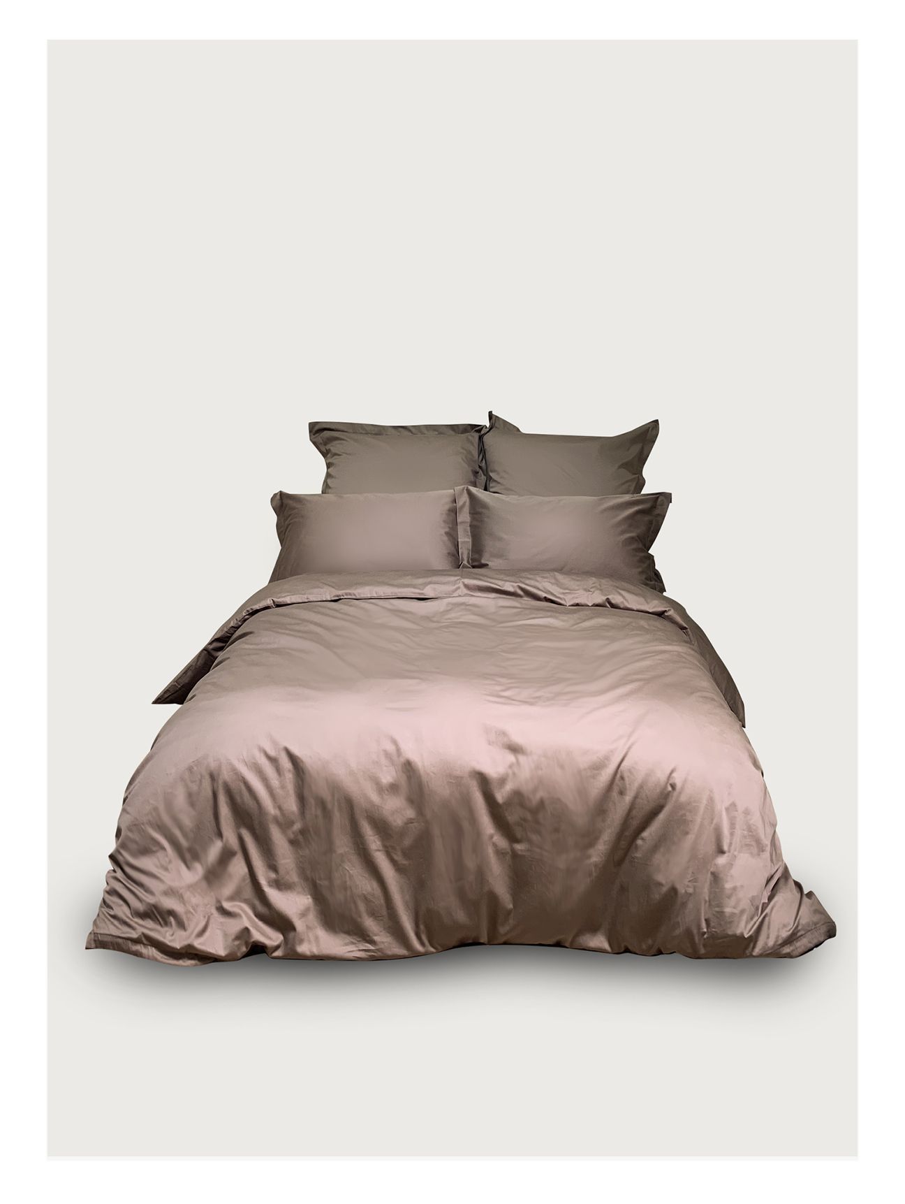 Комплект постельного белья Евро комплект Minimalism Satin Browny