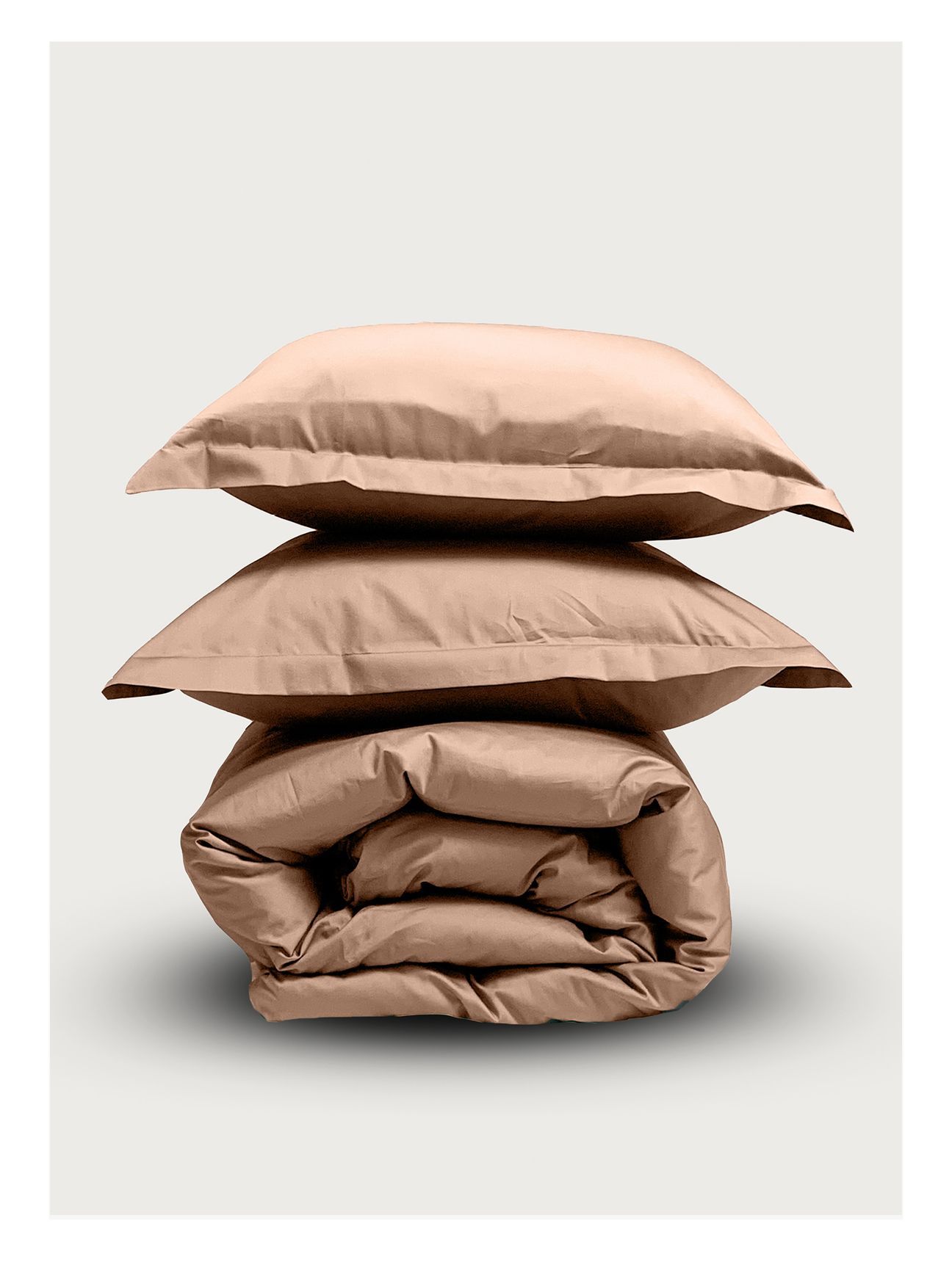 Комплект постельного белья Семейный комплект Minimalism Satin Caramel