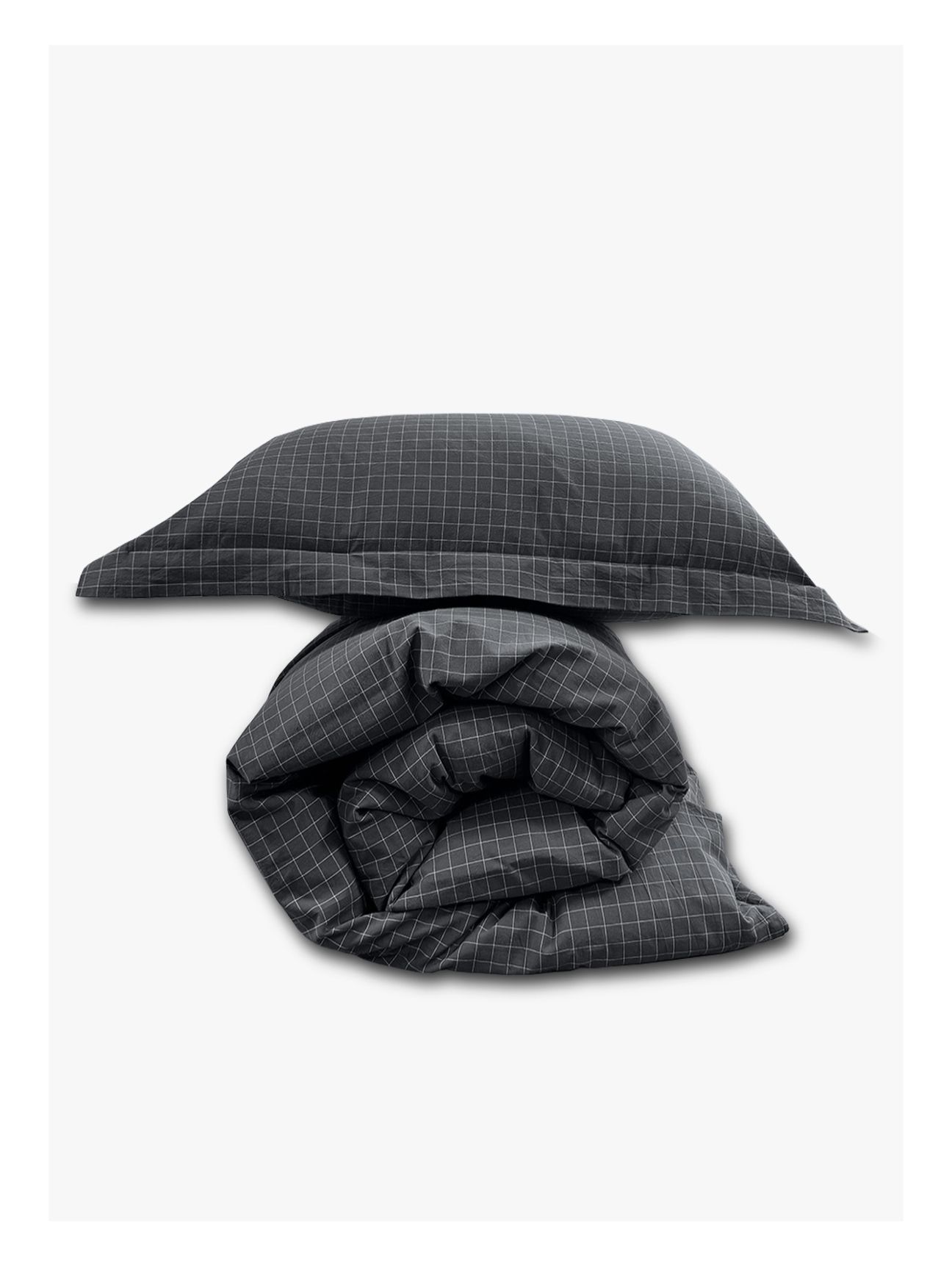 Комплект постельного белья Евро комплект Loft Dark Grey Cell