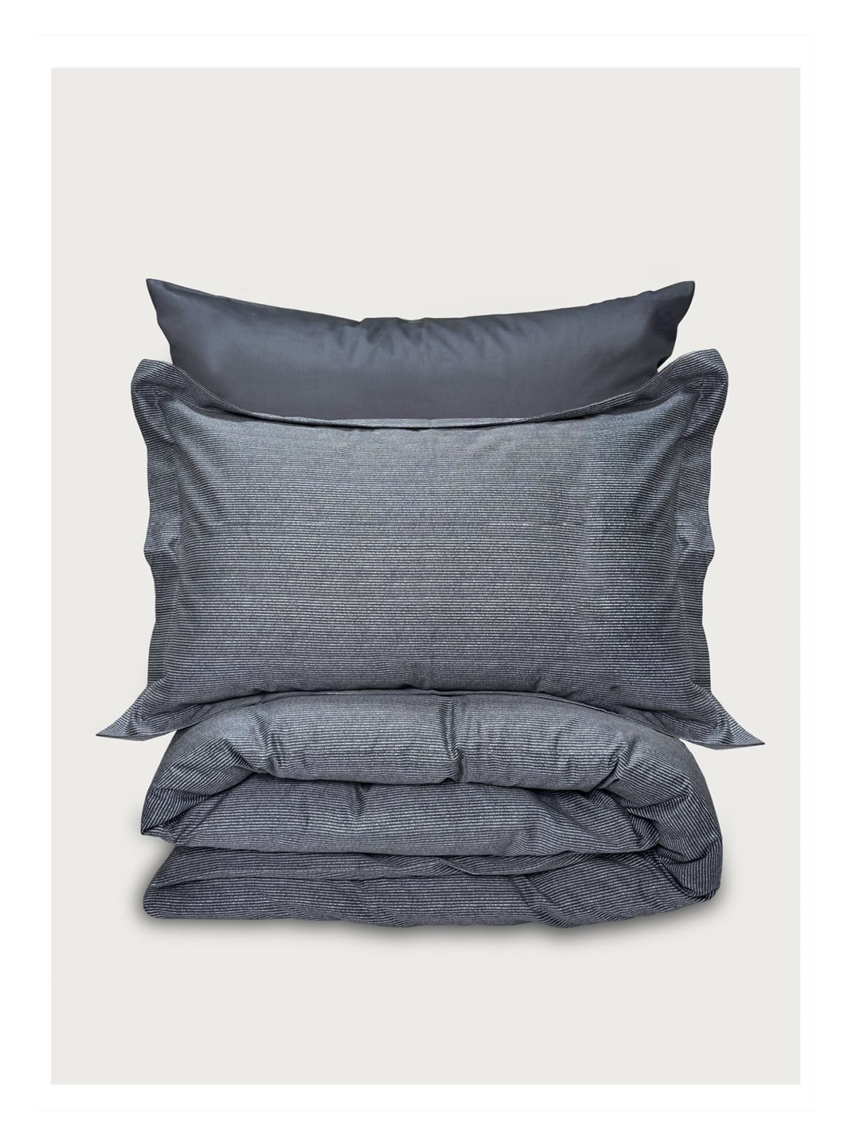 Комплект постельного белья Семейный комплект Minimalism Satin Grey Stripe