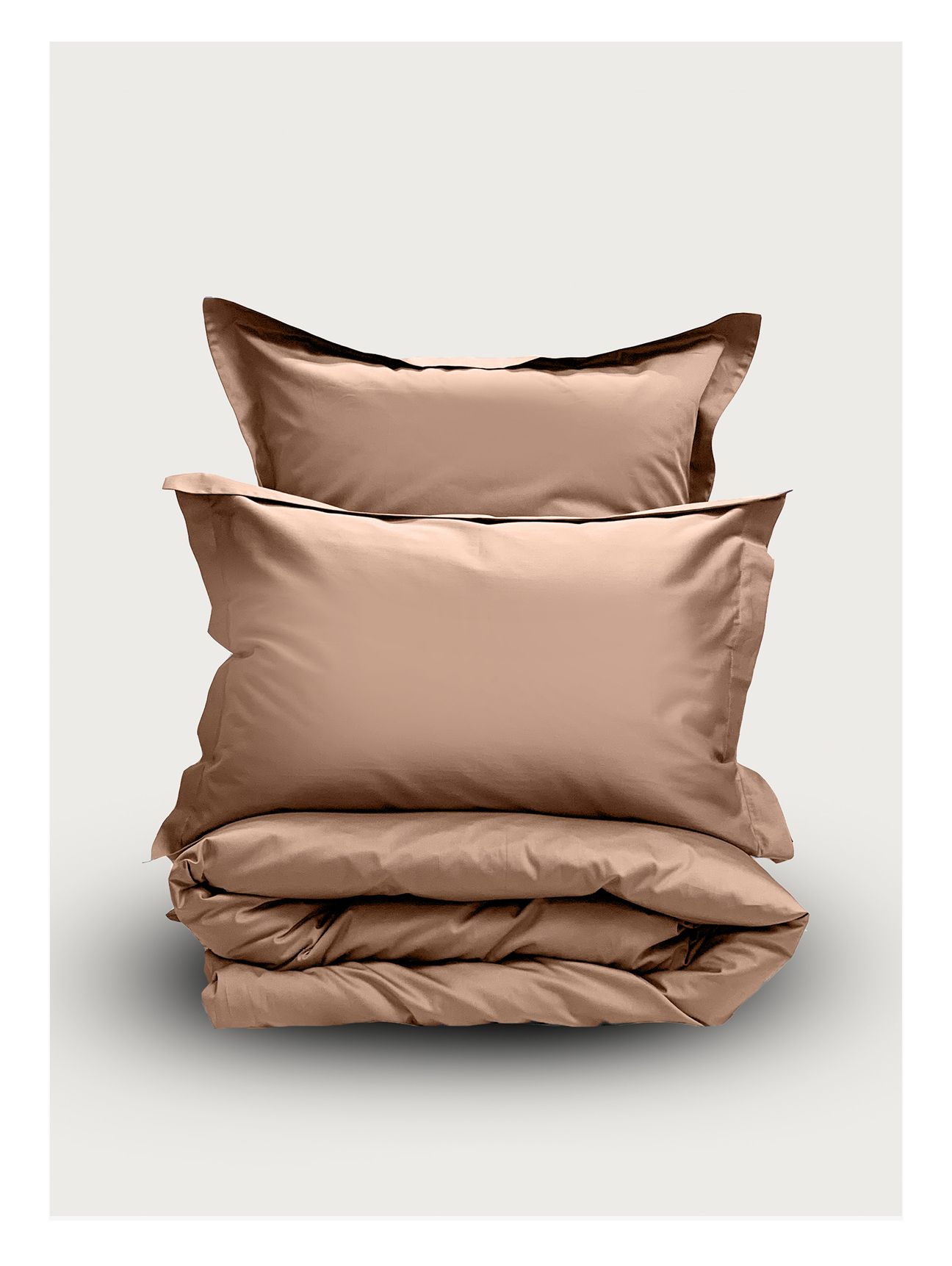 Комплект постельного белья Евро комплект Minimalism Satin Caramel