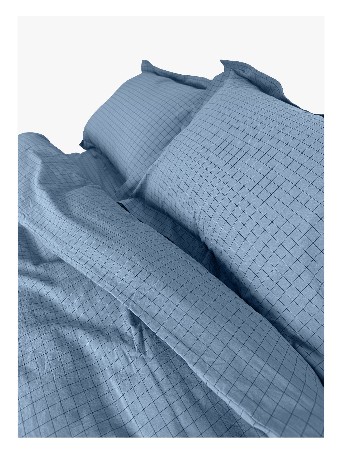 Комплект постельного белья Евро комплект Loft Dark Blue Cell