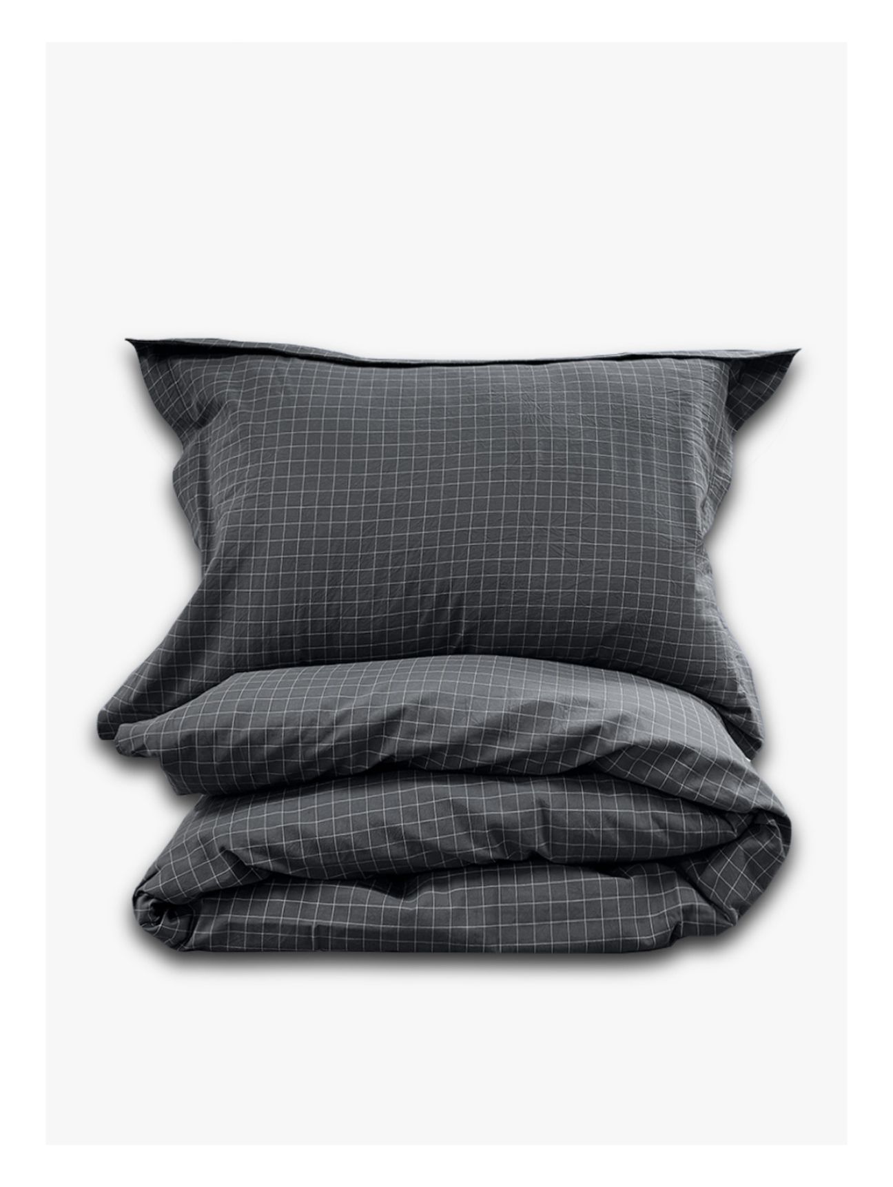 Комплект постельного белья Евро комплект Loft Dark Grey Cell