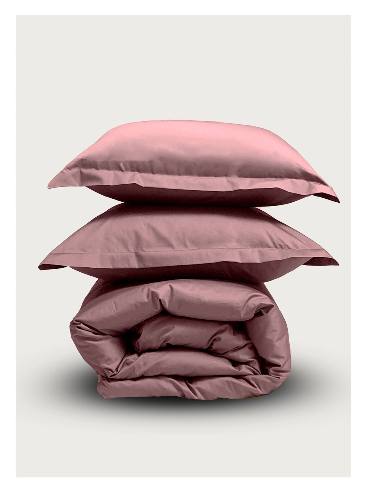 Комплект постельного белья Евро комплект Minimalism Satin Dark Rose