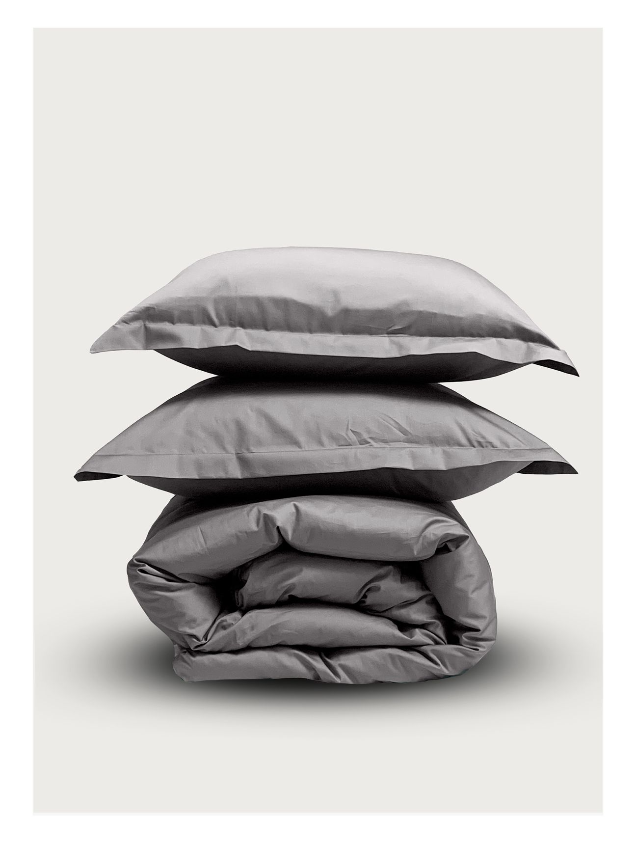 Комплект постельного белья Евро комплект Minimalism Satin Medium grey