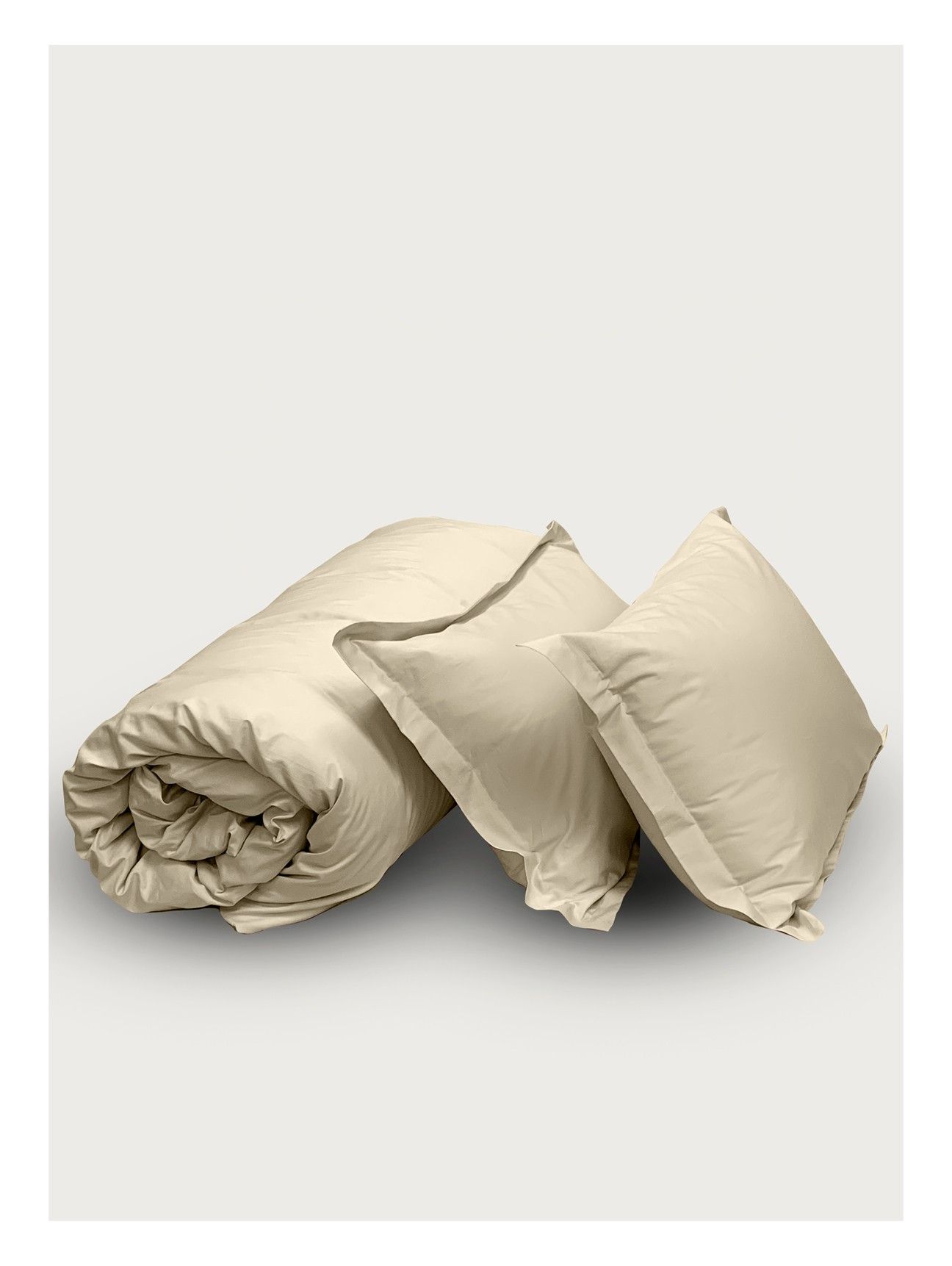 Комплект постельного белья Евро комплект Minimalism Satin Champaigne