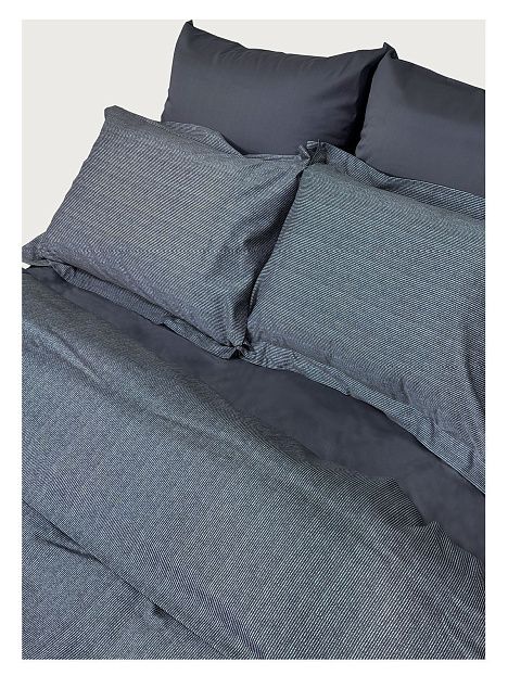 Евро комплект Minimalism Satin Grey Stripe