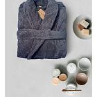 картинка Женский халат велюровый Solo Graphite магазин Одежда+ являющийся официальным дистрибьютором в России 