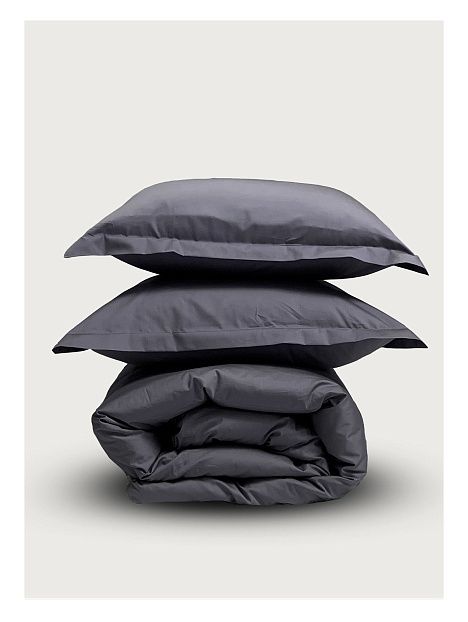 Семейный комплект Minimalism Satin Dark grey