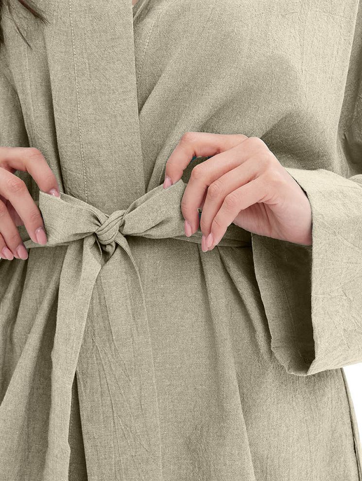 картинка Женский халат из хлопка Latte melange магазин Одежда+ являющийся официальным дистрибьютором в России 