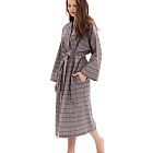 картинка Женский халат из хлопка Browny Cell магазин Одежда+ являющийся официальным дистрибьютором в России 