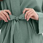 картинка Халат женский из хлопка Light-green melange магазин Одежда+ являющийся официальным дистрибьютором в России 